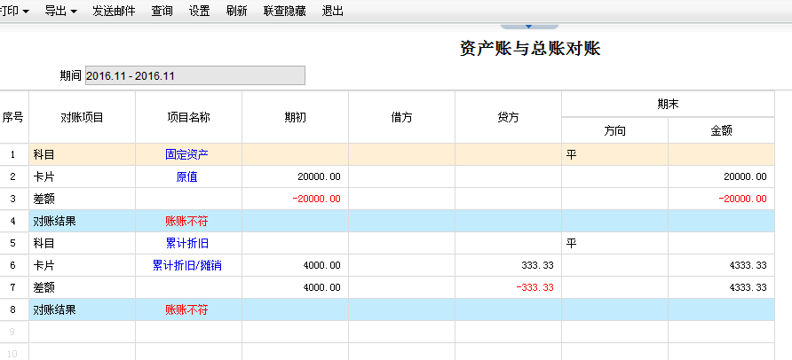 用友T+12.1如何查看固定資產與總賬對賬